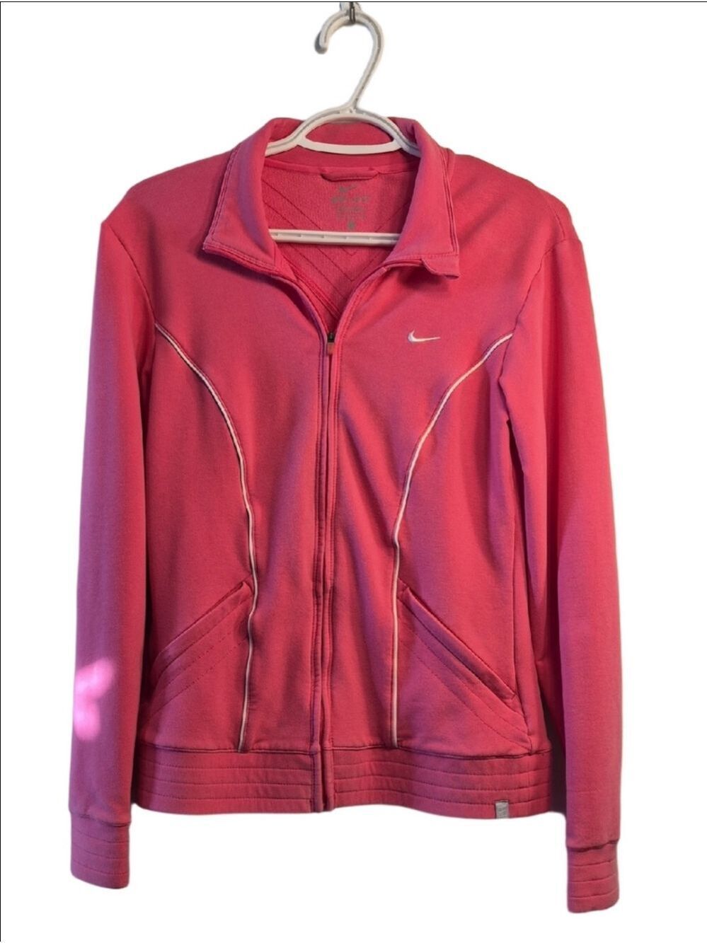 Nike Women's Pink Dri-Fit- Zip  Athletic Jacket Size M